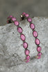 Retro Western Style Gem Inlay Alloy C Shape Earrings
