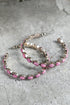 Retro Western Style Gem Inlay Alloy C Shape Earrings