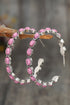 Retro Western Style Gem Inlay Alloy C Shape Earrings