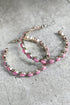 Retro Western Style Gem Inlay Alloy C Shape Earrings