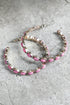 Retro Western Style Gem Inlay Alloy C Shape Earrings