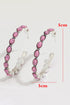 Retro Western Style Gem Inlay Alloy C Shape Earrings