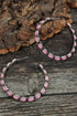 Retro Western Style Gem Inlay Alloy C Shape Earrings