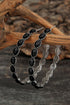Retro Western Style Gem Inlay Alloy C Shape Earrings