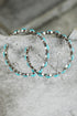 Retro Western Style Gem Inlay Alloy C Shape Earrings