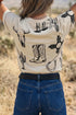 Retro Western Style Print Graphic T Shirt