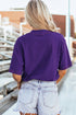 Reversible Accent Stitched Mock Neck T Shirt
