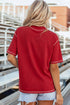 Reversible Accent Stitched Mock Neck T Shirt