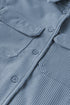 Reversible Casual Corduroy Button Up Plaid Shacket