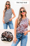 Reversible Checkerboard And Leopard Print Mesh Tank Top