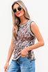 Reversible Checkerboard And Leopard Print Mesh Tank Top