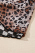 Reversible Checkerboard And Leopard Print Mesh Tank Top