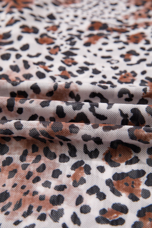 Reversible Checkerboard And Leopard Print Mesh Tank Top
