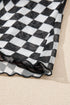 Reversible Checkerboard And Leopard Print Mesh Tank Top