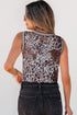 Reversible Checkerboard And Leopard Print Mesh Tank Top