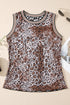 Reversible Checkerboard And Leopard Print Mesh Tank Top
