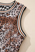 Reversible Checkerboard And Leopard Print Mesh Tank Top