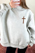 Reversible Cross And Jesus Saves Mock Neck Sweatshirt