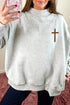 Reversible Cross And Jesus Saves Mock Neck Sweatshirt