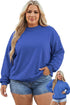 Reversible Exposed Seam Detail Mock Neck Layering Sweatshirt