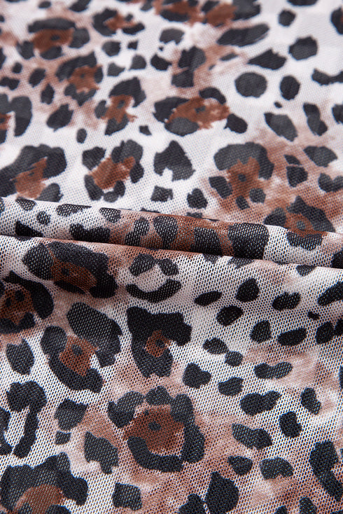 Reversible Leopard Checkered Print Sleeveless Maxi Dress