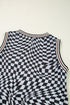 Reversible Leopard Checkered Print Sleeveless Maxi Dress