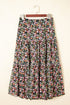 Reversible Leopard Floral Ruffle Hem Southern Maxi Skirt
