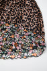 Reversible Leopard Floral Ruffle Hem Southern Maxi Skirt