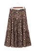 Reversible Leopard Floral Ruffle Hem Southern Maxi Skirt
