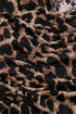 Reversible Mesh Leopard Floral Print Short Sleeve Midi Dress