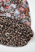 Reversible Mesh Leopard Floral Print Short Sleeve Midi Dress