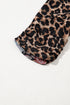 Reversible Mesh Leopard Floral Print Short Sleeve Midi Dress