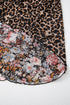 Reversible Mesh Leopard Floral Print Short Sleeve Midi Dress
