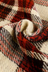 Reversible Plaid Houndstooth Fringe Trim Pashmina Scarf