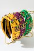 Rhinestone Beaded Knotted Wide Statement Accessory Headband