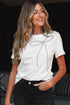 Rhinestone Bow Appliqu? Short Sleeve Jersey Tee