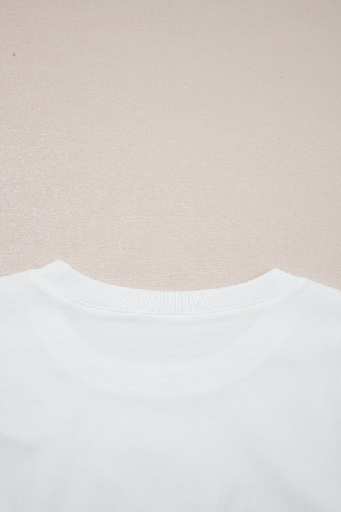 Rhinestone Bow Appliqu? Short Sleeve Jersey Tee