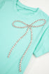 Rhinestone Bow Appliqu? Short Sleeve Jersey Tee