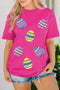 Rhinestone Embellished Graphic Short Sleeve Crew Neck Tee