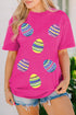 Rhinestone Embellished Graphic Short Sleeve Crew Neck Tee