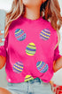 Rhinestone Embellished Graphic Short Sleeve Crew Neck Tee