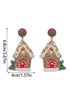 Rhinestone Embellished House Motif Dangle Earrings