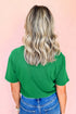 Rhinestone Embellished Lucky Clover Graphic Short Sleeve Tee