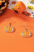 Rhinestone Embellished Pumpkin Design Hook Earrings