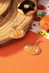 Rhinestone Embellished Pumpkin Design Hook Earrings