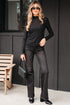 Rhinestone Embellished Sheer Mesh Long Sleeve Top