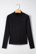 Rhinestone Embellished Sheer Mesh Long Sleeve Top