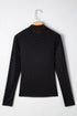 Rhinestone Embellished Sheer Mesh Long Sleeve Top