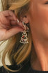 Rhinestone Embellished Tree Shape Dangle Hook Earrings
