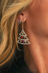Rhinestone Embellished Tree Shape Dangle Hook Earrings